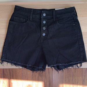 High rise black shorts